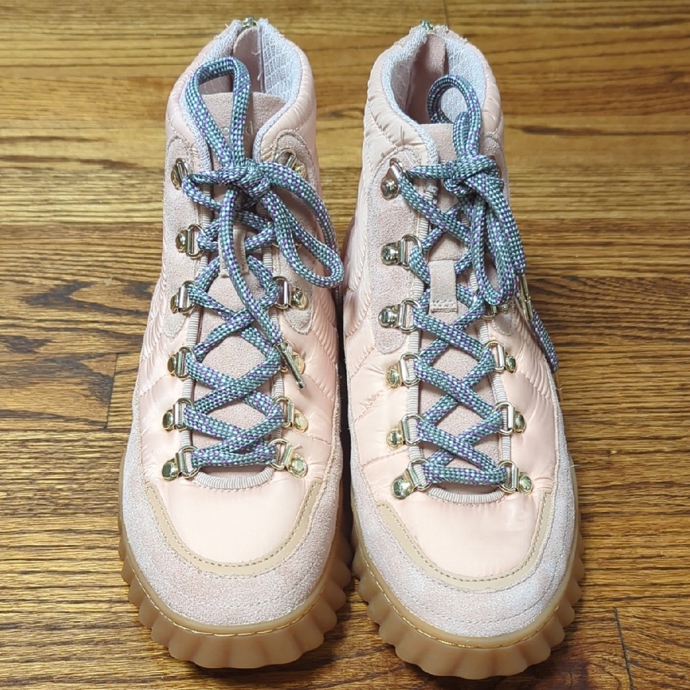 Kate Spade Blush Lace Up Boots